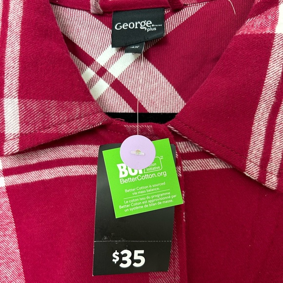 George Plus Size Plaid Shacket - Picture 3 of 5